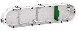 Schneider Electric - Boîte d'encastrement Multifix - 4 postes 71 mm - Diam. 67 mm - Prof. 40 mm
