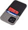Dockem Luxe M2 Card Case for iPhone 11: Built-in Invisible Metal Plate, Designed for Magnetic Mounting: Slim Canvas Style Synthetic Leather Wallet Case (Black and Grey)