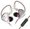 Yinyoo KZ ZSX In Ear Monitor Auriculares IEMs Auriculares Alta Fidelidad 5 equilibrados y 1 dinámico Audifonos KZ con 5BA 1DD Híbridos Drivers con Enchufe de 3.5mm(Púrpura, con micrófono)