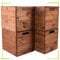 Obstkisten-online 4 Kallax Holzkisten im Used Look mit Eingriff von 2 Seiten 32x37,5x32,5 cm - für Deko, zur Aufbewahrung im Kallax Regal
