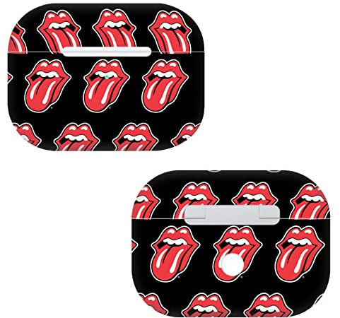 Head Case Designs Offizielle The Rolling Stones Lecken Zunge Logo Kunst Vinyl Haut Aufkleber Abziehbild Abdeckung kompatibel mit Apple AirPods Pro
