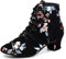 HROYL Stivali da Ballo Latino Americano Donna Punta Chiusa Tacco Basso Scarpe da Ballo Salsa e Bachata-YH-5-S,EU 39