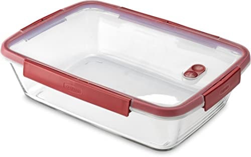 Curver SMART COOK Vorratsdose 3,7L,LxBxH: 24,6x33,2x9,2cm, rechteckig, sicheres Schließssystem, geeignet für Kühlschrank, Gefrierfach, Backofen und Mikrowelle
