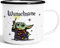 MoonWorks® Emaille-Tasse Baby-Yoda personalisierte Geschenke Wunschname Geburtstag Weihnachten emaille-weiss-schwarz standard
