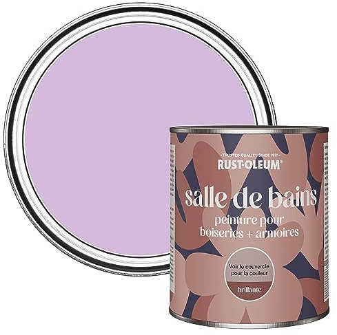 Rust-Oleum Purple Moisture Resistant Bathroom Wood and Cabinet Paint in Gloss Finish - Violet Macaroon 750ml