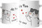 Caribu design Tazza San Valentino Idea Regalo per Lei e per Lui a Tema Gatti - All I Need Is You - Love Ti Amo Fidanzato Fidanzata Coppia Innamorati (Gatta e Gatto)