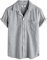 VATPAVE Mens Striped Summer Shirt Casual Button Down Short Sleeve Beach Shirts Large Black Tropical Shirts