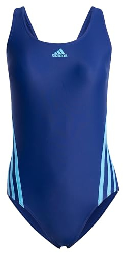adidas Damen 3-Stripes Swimsuit, Dark Blue/Blue Burst, 44