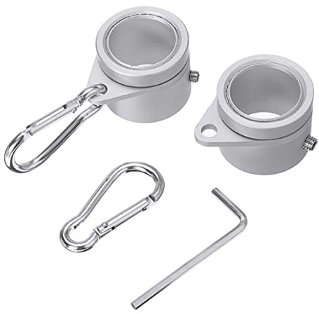 Muzrunq Flags-MOLE Ringen Anti-Tangling-Fahnenmast Ringe 360 ° Drehflagge Ring Aluminiumlegierung Spinnfahne-Pol-Pol-Pole mit Carabiner für 0,75-1,02 im Durchmesserpol 1-Paar