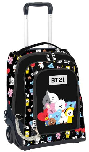 Maricart | Trolley-Rucksack für die Grundschule für Kinder, 34 x 25 x 52 cm, mit Gummirädern, Rucksack für Jungen oder Mädchen, bt21