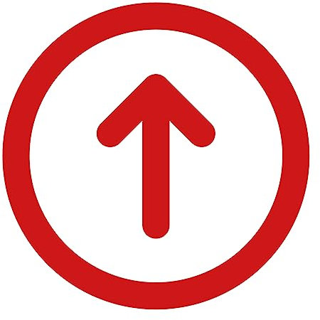 Primus Print - 10 x Fußbodenaufkleber Aufkleber Pfeil Wegweiser rutschfest/antirutsch für Ihr Lokal, Geschäft, Restaurant, Store, Lager, Betrieb oder Firma (Kreis Rot, 10)