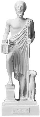 Diogenes The Cynic Antike griechische Philosoph Statue Skulptur Figur weiß