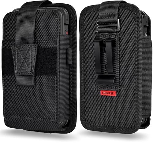SOGCASE Barcode-Scanner-Holster für Zebra TC70x, TC70, TC72, TC75x, TC75, TC77, M60, MC67, Tragegürtelhalterung - Schwarz