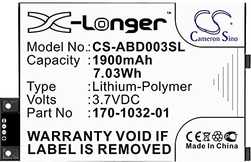 LIONX Battery for A K 3 Wi-fi 3G Graphite S11GTSF01A GP-S10-346392-0100 170-1032-01 170-1032-00 1900mAh