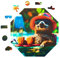 Milliwood Holzpuzzle - Relaxed Sloth - 90 Teile - Puzzle Winter ab 5 Jahren - Mandala Puzzle für Erwachsene und Kinder - Jigsaw Puzzle aus Holz 34x34 cm - Puzzle Natur mit Holz Geschenkbox