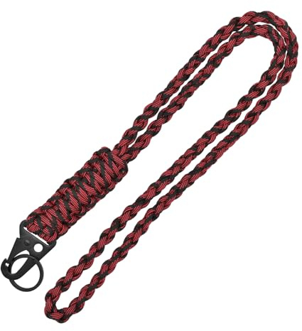 PAITOK Robuster Paracord-Schlüsselband für Männer und Frauen, geflochtenes farbenfrohes Nackenband für Schlüssel, Ausweiskarte, Abzeichenhalter, Kamera und Outdoor-Aktivitäten