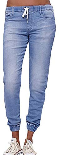 LOIJMK Hosen Damen Jeanshosen, Funky Hosen Damen Elegant Denimhose Große Größen Damenjeans Freizeithose mit Taschen und Kordelzug Mode Y2K Jeans Stretch Jeans Denim Pants Sporthose Damenhose