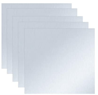 Create idea 5PCS Lámina de Placa de Zinc Zn 99,9% Puro de Alta Pureza 140x140x0,2mm para Laboratorio Científico