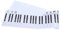 Abaodam Piano Keys Practice Guide 1:1 Scale Piano Keyboard Stickers Music Learning Aid Waterproof for