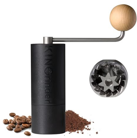 【Famous KOL Recommended】 KINGrinder P2 Lightweight Manual Coffee Grinder for Moka Pot, French Press, Drip with Assembly Consistency Stainless Steel Conical Burr Mill, 20g Capacity