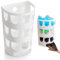 Porta della spazzatura a parete Dispenser di sacchetti di spazzatura a parete 4.8x3.9x7.9in Porta di plastica PP PP Multipurico Dispenser di sacchetti di immondizia per bagno da cucina(1)