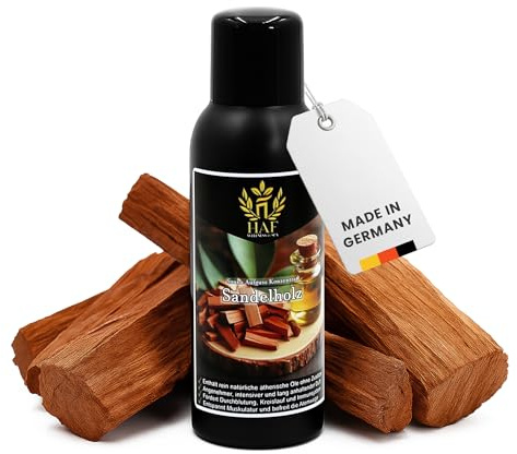HAF Saunaaufguss Sandelholz 250 ml - Sauna Aufgussmittel mit natürlichen ätherischen Ölen - Saunaduft ohne künstliche Zusätze - Saunaöl als Konzentrat für intensiven & langhaltenden Duft