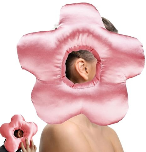 Ohrenschutz seitliches Schlafkissen, Piercing kissen, Donut Kissen, Entlasten Kissen Mit Loch Für Ohr Gegen Ohrenschmerzen, Geeignet zum Schlafen hinter Ohrpiercings, Schlafzimmern, Rosa Blumenmuster