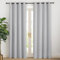 NICETOWN Thermo Vorhänge 200 cm Lang Übergardinen Wohnzimmer Modern Hellgrau Vorhang Blickdicht Gardinen mit Ösen 2er Set H200 x B140 cm Verdunklungsvorhänge, H200 x B140 cm
