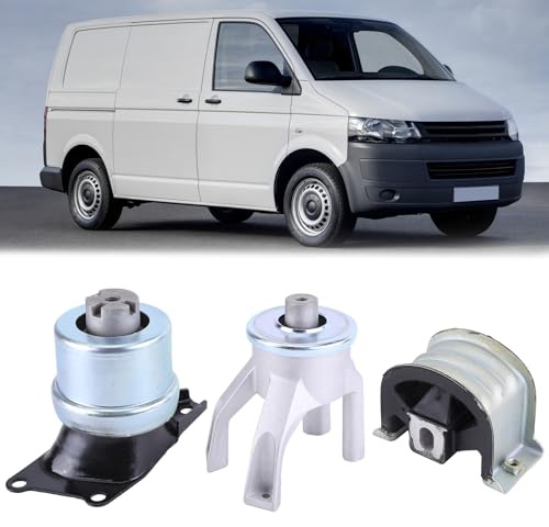 3 Stück Motorlager 7H0199256H 7H0199849AT 7H0199848D Motorlager kompatibel für T5 T6 Transporter 1.9 2.0 2.5 TDI TSI Vorne Rechts Hinten Motor Lagerung Motoraufhängung Hydrolager