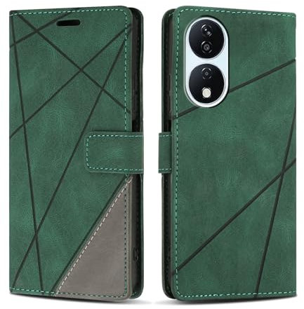 SONWO Coque pour Honor 90 Smart 5G / Honor X7b 4G / 5G, Protection Housse Etui en Cuir PU Portefeuille avec Emplacements Cartes et Fonction Support pour Honor 90 Smart 5G / X7b 4G / 5G, Vert