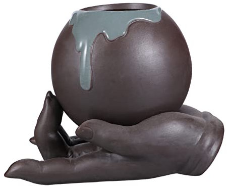 ibasenice Vase Céramique Zen Chinois pour Plantes Hydroponiques Pot De Décoration Intérieure sans Perforation Récipient Vintage pour Fleurs sur Table Ornement De Jardin Zen