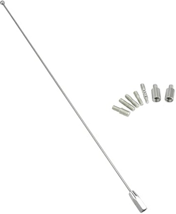 Scosche RM13SMX 13 (30cm) Universal Car Radio Antenna Mast - Top Mount Replacement Mast with Threaded Adapters and Spacers - Fits Domestic and Import Vehicles - AM/FM Auto Antenna - Car Truck and SUV