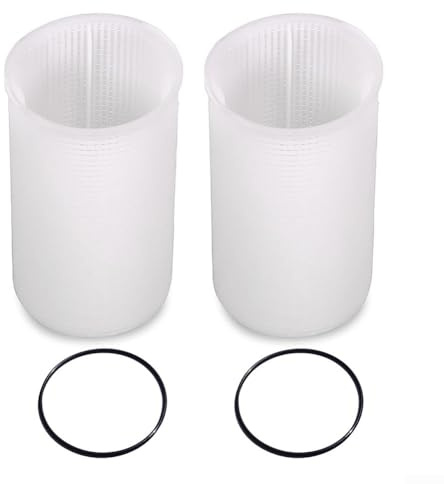 Niceminiwall Saugsieb mit O-Ring für SPS25/SPS50/SPS75/SPS100 Umwälzpumpen, langlebiges ABS-Vorfilter-Ersatzteil für Pool-Filtrationssysteme (2 Stück)