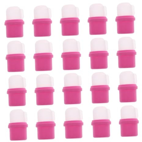 Alipis 20 Stück Nagelentferner Kappen aus Langlebigem Material Wiederverwendbare Maniküre Zubehör Praktische Nagelsoaker Caps für Gel Shellack entfernung für Haushalt und Profi einsatz