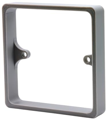 Light Switch Spacer 15mm Grey - 1 Gang Single Socket Spacer, UK Made