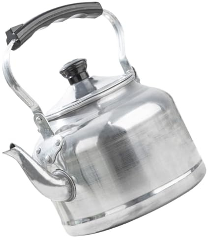 jojofuny Tetera de Aluminio de 3l con Acabado Pulido Clásico para Hervir Agua y Preparar Té, Adecuado para Cocina Doméstica y Uso Diario