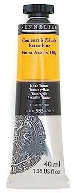 Sennelier Artists' Oil Color, 40ml Tube, Turner Yellow S4