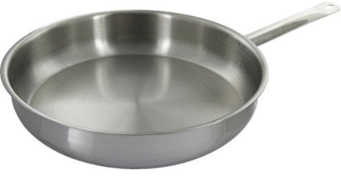 Baumalu - Poêle à Frire Ligne Professionnelle en Acier Haute Résistance - Chauffe Rapide - Diffusion Homogène - Manche Riveté - Tous Feux Dont Induction - Ø32 cm