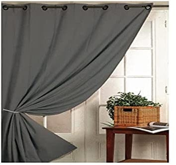 Homemaison 100% Verdunklungsvorhang feuerhemmend B1/M1 Grau