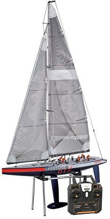 Kyosho 40042S-B Fortune 612 III Ready Set RC Sailboat Vehicle, 612 mm, Blue/Red/White