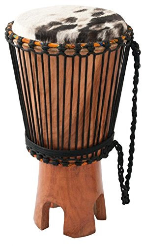 Ashiko Basstrommel Ø 29-31cm Höhe 58-60 cm Afrika Kuhfell Cut Out Standtrommel
