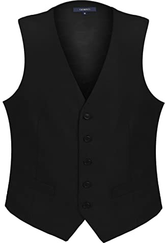 Gioberti Men's Formal Suit Vest Fit for Business or Casual Dress, Black, X-Large