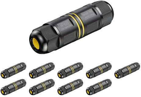 ledscom.de 10 Stück Kabelverbinder für außen, IP68, Muffe für 5-12mm Kabel-Durchmesser