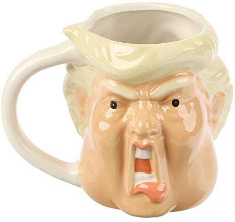 Puckator President Head Ceramic Shaped Mug - Funny Home Accessories - Cute Gifts for Girlfriend - Large Mugs for Men Women Hot Drinks - Cute Cups Presents - Secret Santa Gift - Cup Set