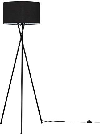 MiniSun | Modern Gloss Black Metal Tripod Floor Lamp with a Black Shade | Floor Lamps & Torchieres, Home Décor, Improvement & Lifestyle Essential