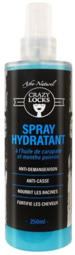 Afro naturel Crazy Locks Feuchtigkeitsspray mit Karapat-Öl und Pfefferminze