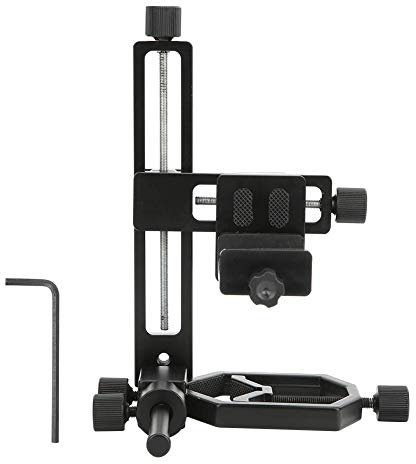 Yctze Supporto per smartper phone per telescopio, supporto per smartper phone retrattile universale Staffa regolabile Adattatore per telefono cellulare telescopio in lega di alluminio Re