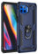 DEDUX Case Compatible with Motorola Moto G 5G Plus, [Tough Armor Series] Rugged Anti-Scratch PC back panel + TPU + Foldable holder. Navy