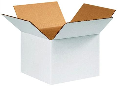 Weiße Doppelwellige Kartons, 50 x 40 x 25 cm, Verpackungskartons, Umzugskartons, Umzugskartons, leicht und robust, 5er-Set, hergestellt in Italien