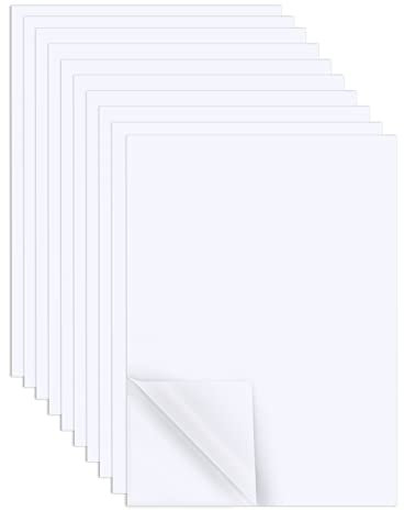 AIEX 10 piezas 29 x 21 cm tamaño A4 hojas adhesivas de doble cara, hojas de cinta blanca, cinta adhesiva resistente, papel adhesivo para la fabricación de tarjetas de artesanía